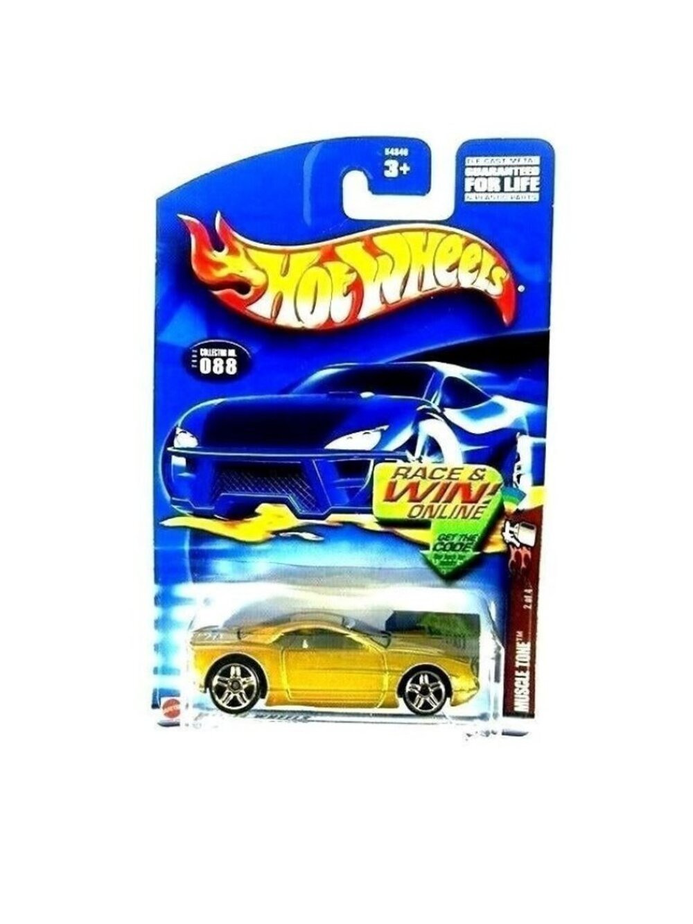 Vintage Die Cast Hot Wheels 2002 Muscle Tone #088 2/4 Car Mattel Wheels 1:64 NWT